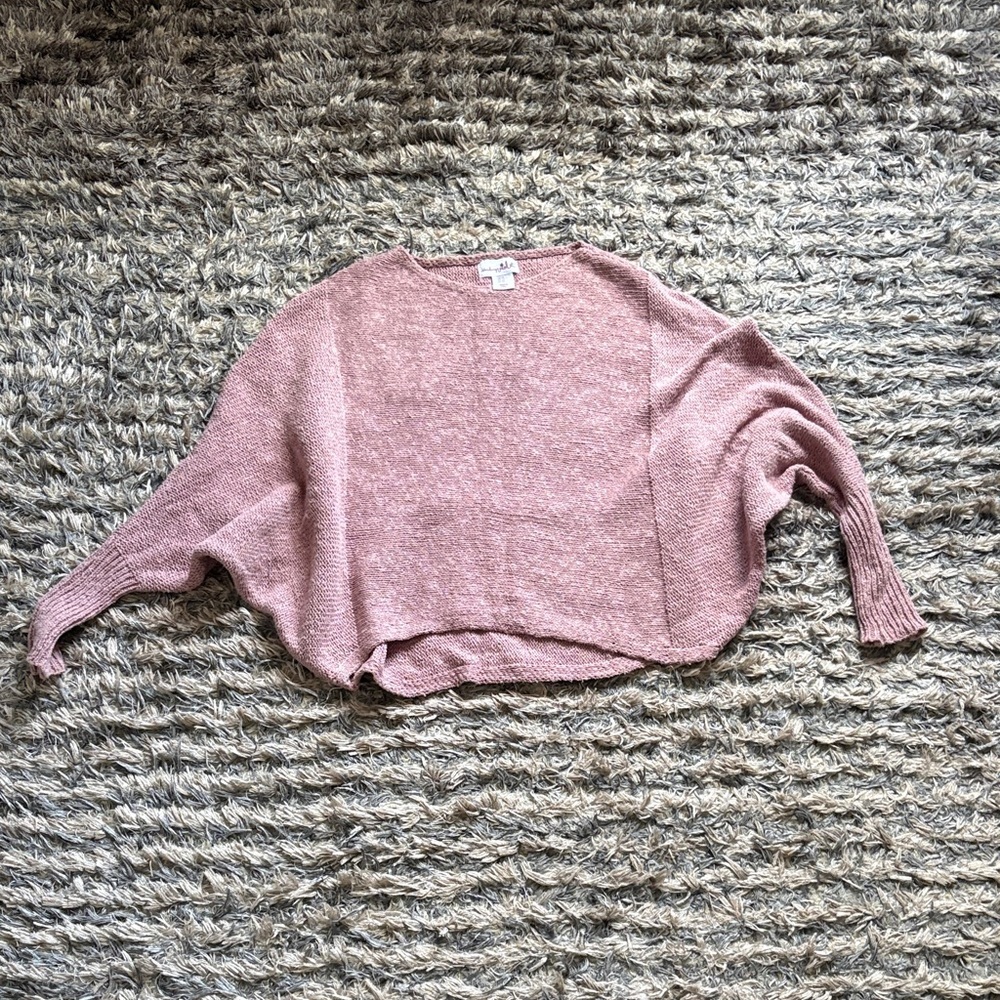 Shrinking Violet Women's Pale Pink Tapered Sleeve Sweater, Size XS